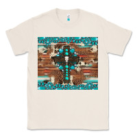 Natural gemstone and cross with cowhide Classic Tee - Artiststas
