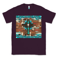 Plum gemstone and cross with cowhide Classic Tee - Artiststas