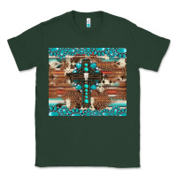 Sports Green gemstone and cross with cowhide Classic Tee - Artiststas
