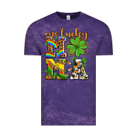 Cloud Purple one lucky mama Vintage Tee - AdoDesignShop