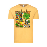 Vintage Mustard one lucky mama Vintage Tee - AdoDesignShop
