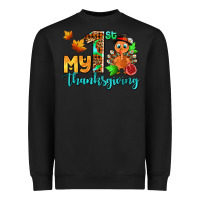 Black my first thanksgiving with turkey Heavyweight Sweatshirt - AdoDesignShop