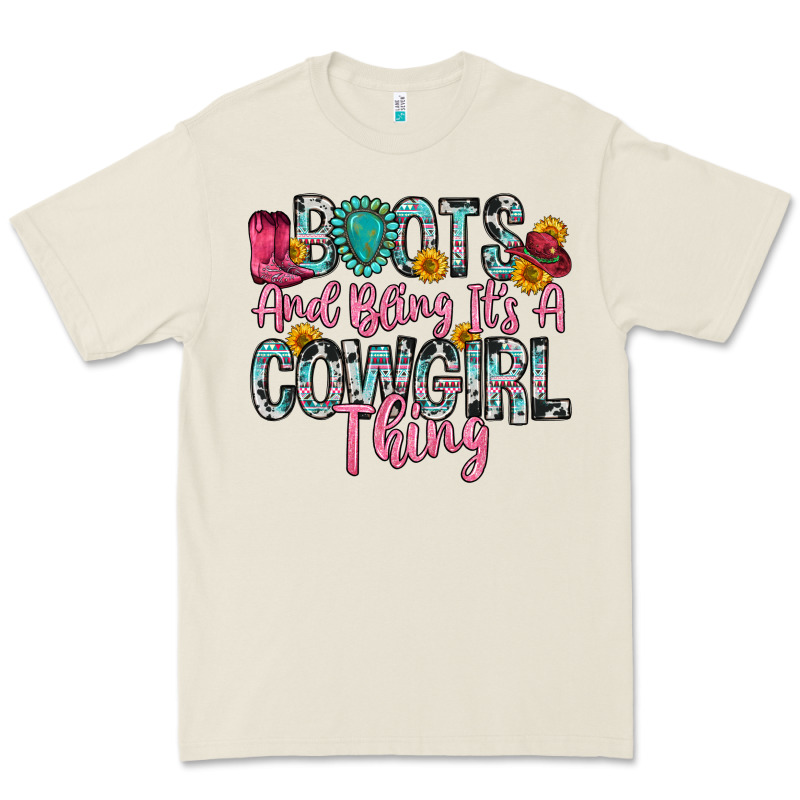Boots And Bling It S A Cowgirl Thing Premium Tee by Zillion Design Studio | Teevron