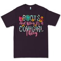 Plum boots and bling it s a cowgirl thing Premium Tee - Zillion Design Studio