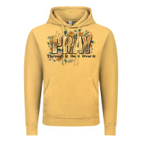 Vintage Mustard pray through it on it and over it Vintage Hoodie - JahusDesignShop