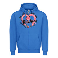 True Royal valentine's day pencil heart teacher quotes Zipper Hoodie - MaliasSmallBusiness