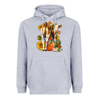 Heather Grey Fall Heifer Heavyweight Hoodie - LillyAllenDesigns