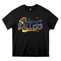 Black raising ballers football Heavy Core Tee - Zillion Design Studio