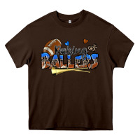 Chocolate Brown raising ballers football Heavy Core Tee - Zillion Design Studio