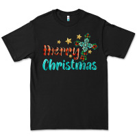 Black merry christmas turquoise gemstones cross Premium Tee - BarkalooDesign