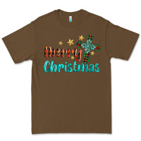 Cacao merry christmas turquoise gemstones cross Premium Tee - BarkalooDesign