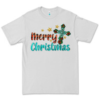 Dove Grey merry christmas turquoise gemstones cross Premium Tee - BarkalooDesign