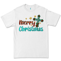 White merry christmas turquoise gemstones cross Premium Tee - BarkalooDesign