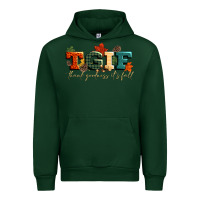 Forest Green tgif thank goodness its fall Urban Hoodie - CowGirlArtShop