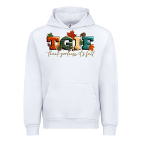 White tgif thank goodness its fall Urban Hoodie - CowGirlArtShop