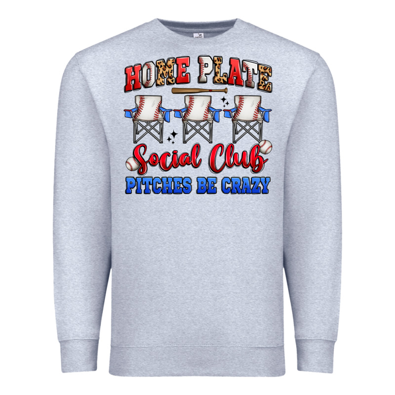 Home Plate Social Club Pitches Be Crazy Premium Sweatshirt by Artiststas | Teevron