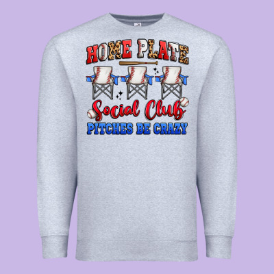 Home Plate Social Club Pitches Be Crazy Premium Sweatshirt Designed By Artiststas