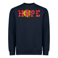 Navy hope sunflower and ribbon Heavyweight Sweatshirt - AdoDesignShop