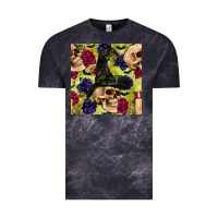 Cloud Black halloween witch skull seamless pattern Vintage Tee - BundleAndBundleShop