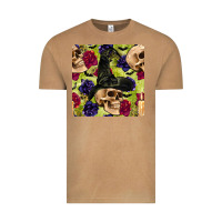 Halloween Witch Skull Seamless Pattern Vintage Tee | Teevron