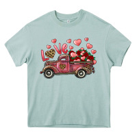 Arona Love Truck With Roses And Leopard Heavy Core Tee - RanaPortraitStore