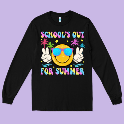 School's Out For Summer Long Sleeve Tee Designed By Jahusdesignshop