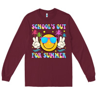 Burgundy school's out for summer Long Sleeve Tee - JahusDesignShop
