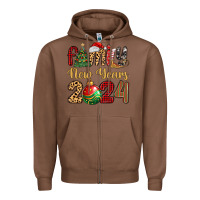 Chestnut family new years 2024 Zipper Hoodie - MaliasSmallBusiness