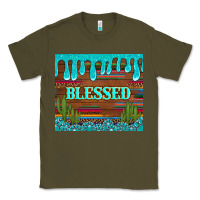 Army Green blessed annd cactus with gemstone tumbler Classic Tee - Artiststas