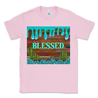 Bubblegum Pink blessed annd cactus with gemstone tumbler Classic Tee - Artiststas