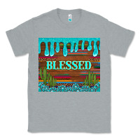Heather Grey blessed annd cactus with gemstone tumbler Classic Tee - Artiststas