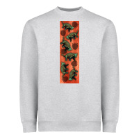 Heather Grey dinosaur ankylosaurus pen wrap Heavyweight Sweatshirt - Artiststas