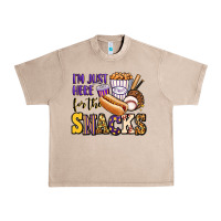 French Oak i'm just here for the snacks baseball purple and g Urban Heavy Tee - Jasminsmagicworld
