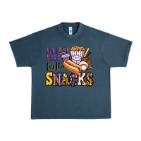 Midnight Navy i'm just here for the snacks baseball purple and g Urban Heavy Tee - Jasminsmagicworld