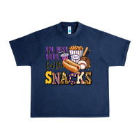 Navy i'm just here for the snacks baseball purple and g Urban Heavy Tee - Jasminsmagicworld