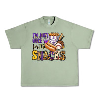 Oil Green i'm just here for the snacks baseball purple and g Urban Heavy Tee - Jasminsmagicworld