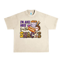 Sandshell i'm just here for the snacks baseball purple and g Urban Heavy Tee - Jasminsmagicworld