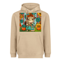 Mushroom Western Fall Cow Heavyweight Hoodie - LillyAllenDesigns