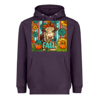 Plum Western Fall Cow Heavyweight Hoodie - LillyAllenDesigns