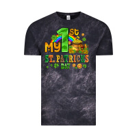 Cloud Black my first st patricks day with coins and shamrocks Vintage Tee - AdoDesignShop