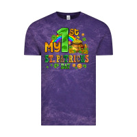 Cloud Purple my first st patricks day with coins and shamrocks Vintage Tee - AdoDesignShop