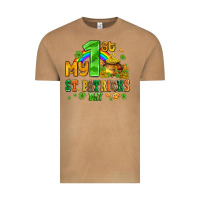 My First St Patricks Day With Coins And Shamrocks Vintage Tee | Teevron
