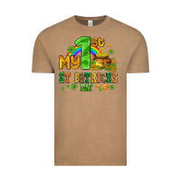 Vintage Coffee my first st patricks day with coins and shamrocks Vintage Tee - AdoDesignShop