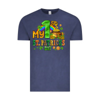 Vintage Denim my first st patricks day with coins and shamrocks Vintage Tee - AdoDesignShop