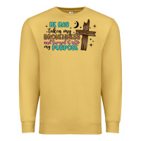Antique Gold he has taken my brokenness and turned it into my p Premium Sweatshirt - Artiststas