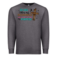 Charcoal Heather he has taken my brokenness and turned it into my p Premium Sweatshirt - Artiststas