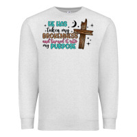 Oatmeal Heather he has taken my brokenness and turned it into my p Premium Sweatshirt - Artiststas