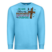 Ocean Blue he has taken my brokenness and turned it into my p Premium Sweatshirt - Artiststas