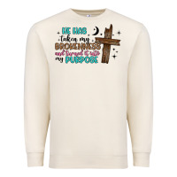 Sandshell he has taken my brokenness and turned it into my p Premium Sweatshirt - Artiststas