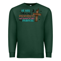 Sports Green he has taken my brokenness and turned it into my p Premium Sweatshirt - Artiststas
